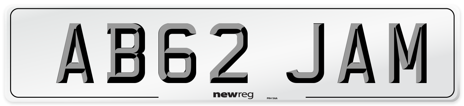 AB62 JAM Number Plate from New Reg